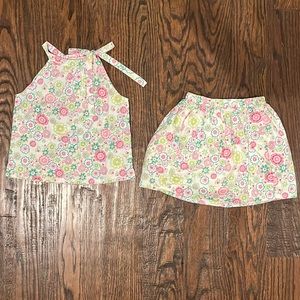 Floral top and skirt size 2T